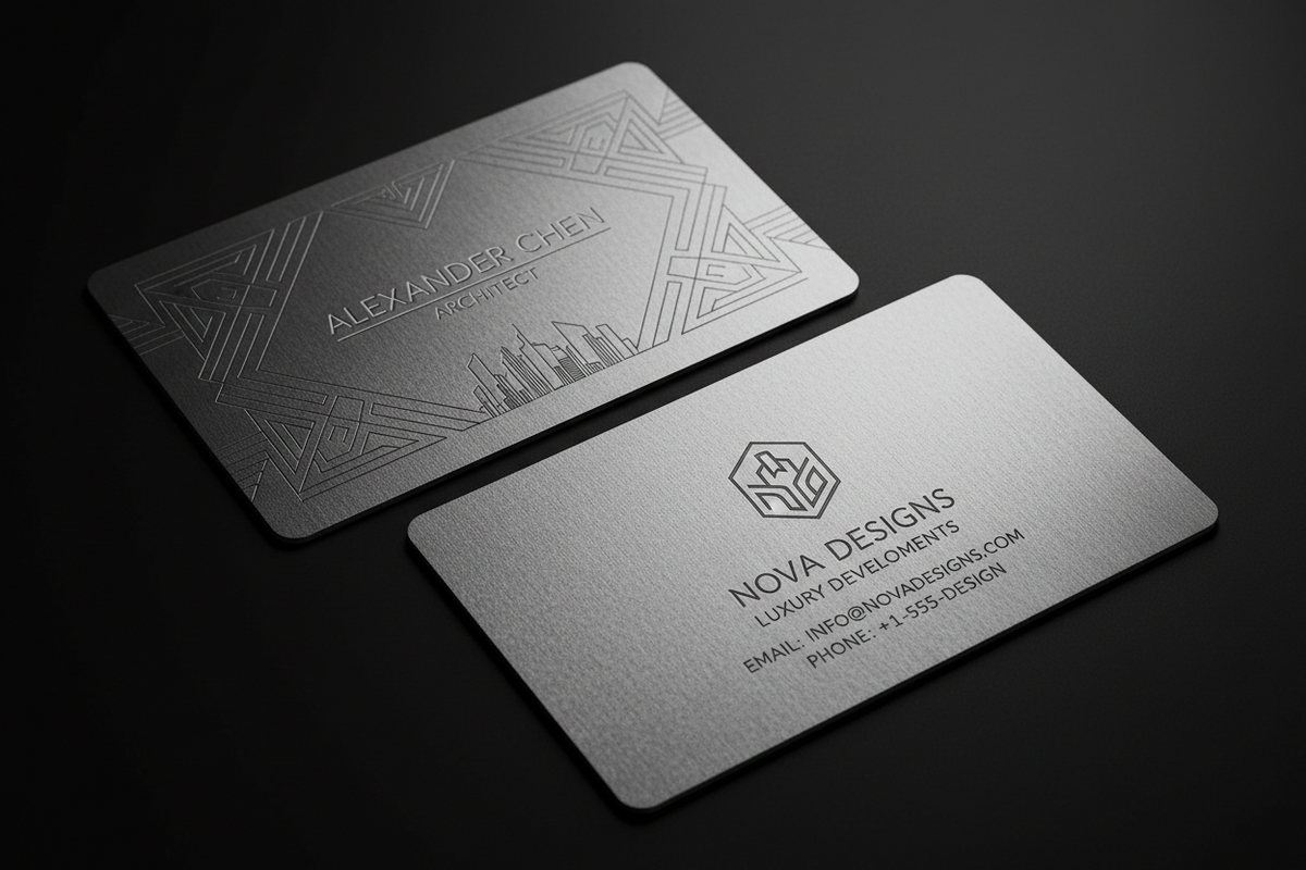 Custom Stainless Steel Business Cards